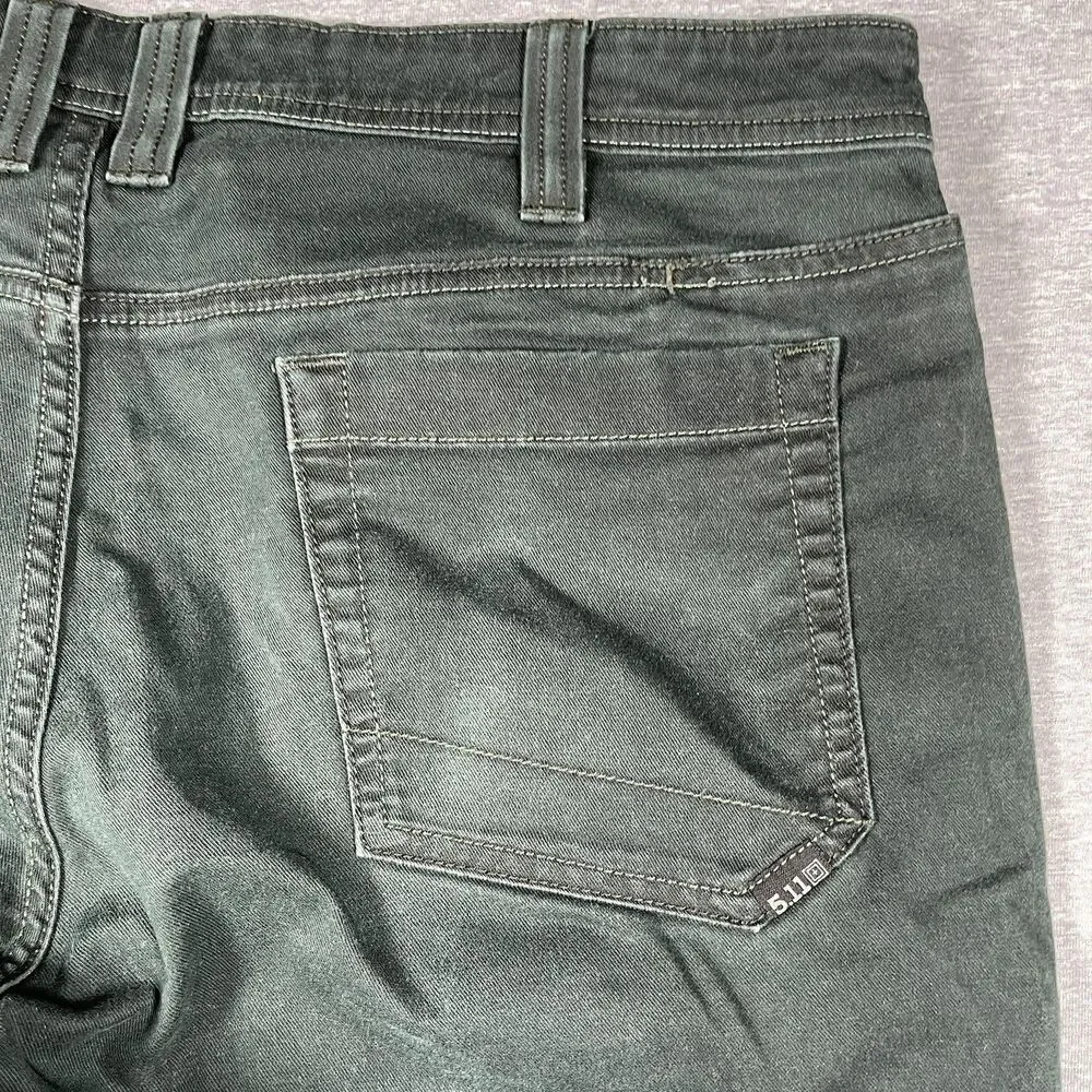 5.11 Tactical Chino Pants Mens 36x29 Green Cotton Polyester Stretch Workwear